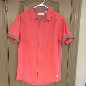 Xersion Men's Casual Red Button-Down Shirt